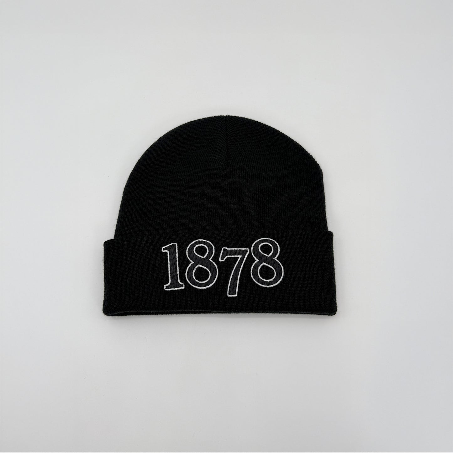 1878 Black & White Beanie