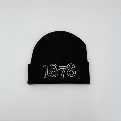 1878 Black & White Beanie