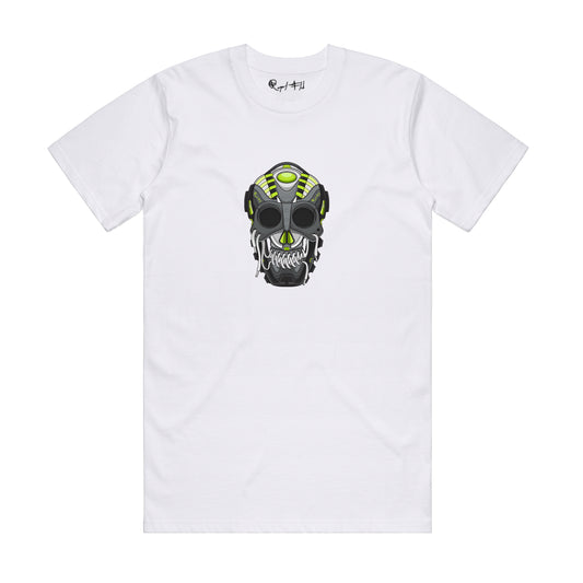 NEON SKULL PRINTED WHITE TEE