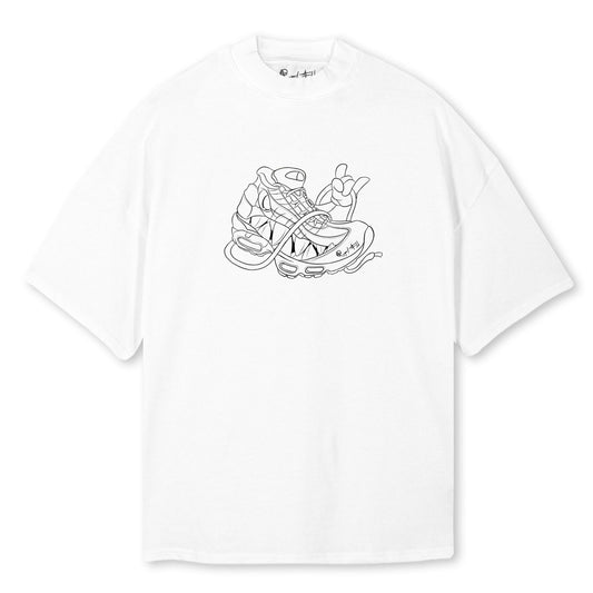 110 SHARK OVERSIZED WHITE TEE