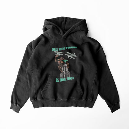 8th Wonder Oversized Washed Black Hoody