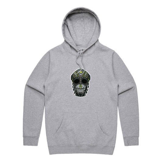 110 Skull Chenille Grey Hoody